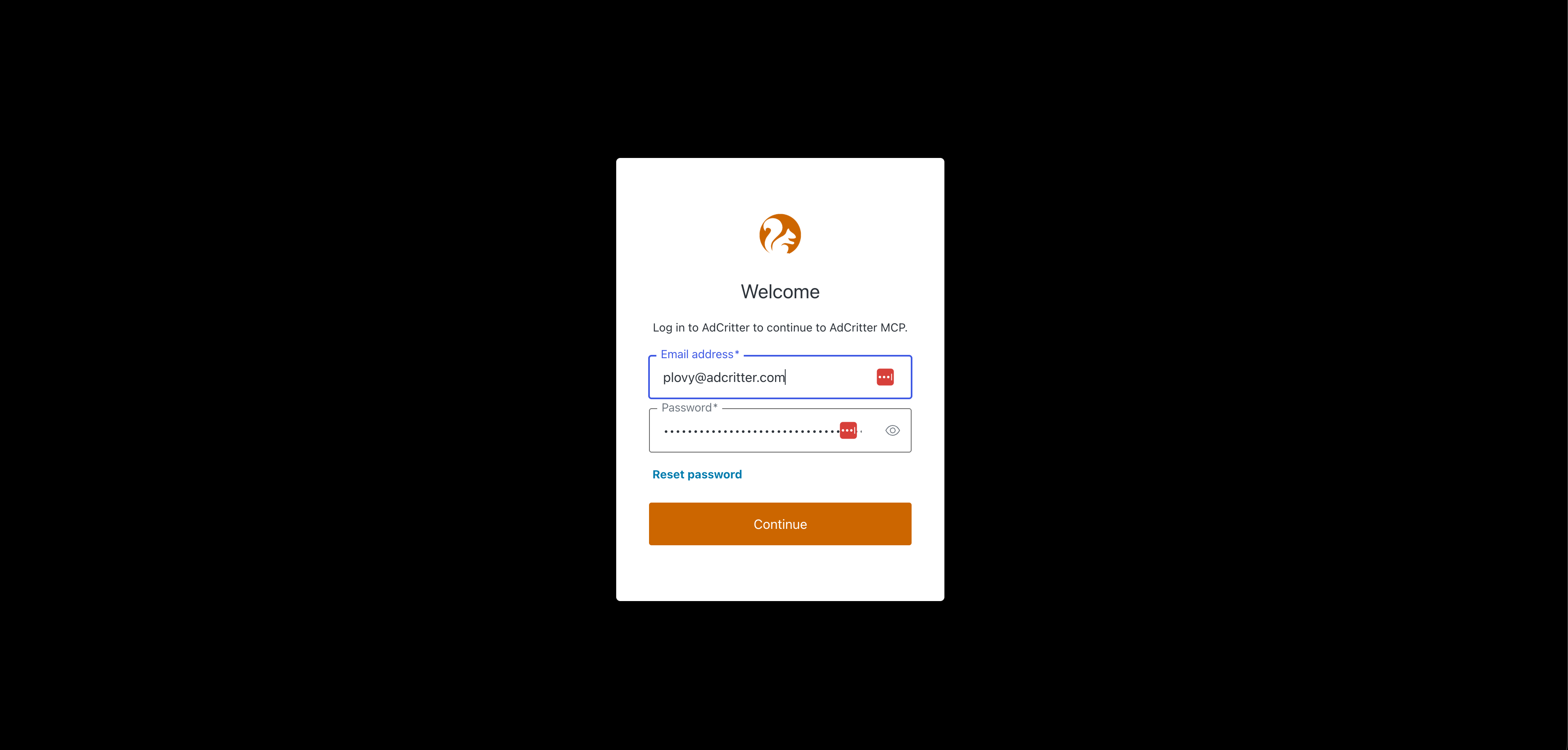 Claude Desktop - Sign in to AdCritter to authorize the connection.